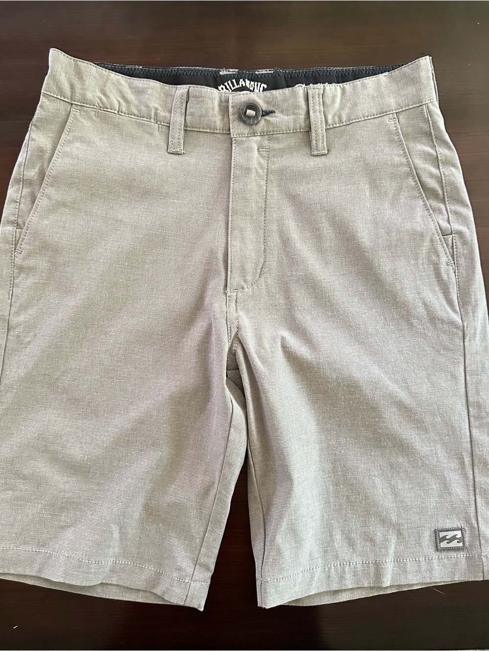 Billabong Men's Light Grey Flat-Front Chino Shorts